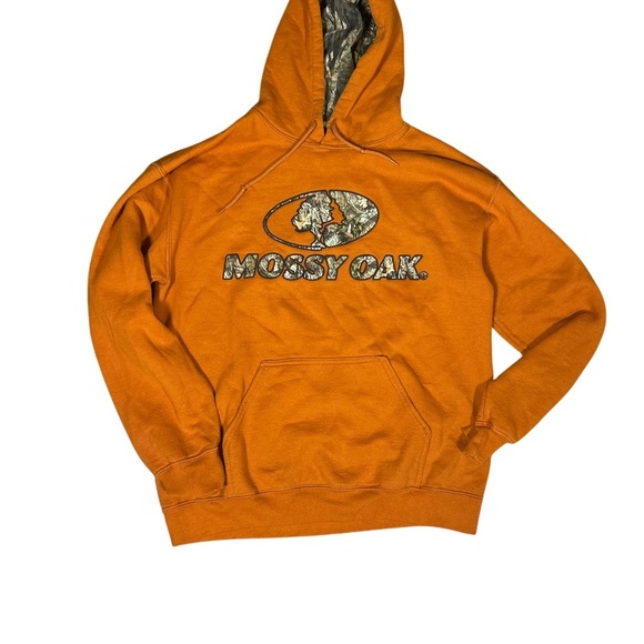 Mossy Oak Blaze Orange Hoodie with Camo Hood - Picture 6 of 6